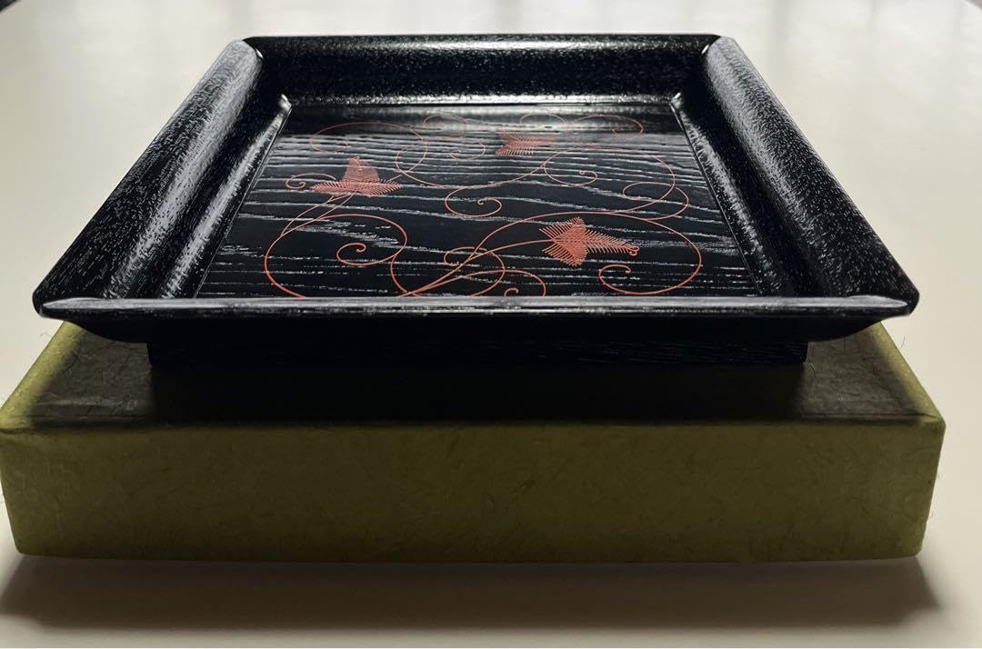 Amazon.co.jp: 四方盆 漆器 象彦 箱付 九代 西村彦兵衛 京都 工芸